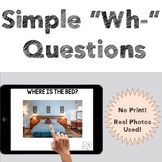 Simple "Wh-" Questions Real Photos - No Print