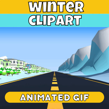 Preview of Simple Winter Clipart Street Animated Images (Gifs)