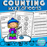 Simple Winter Counting Worksheets for Kindergarten