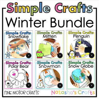 Preview of Simple Winter Crafts Bundle