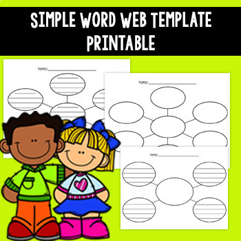 Preview of Simple Word Web Template Printable