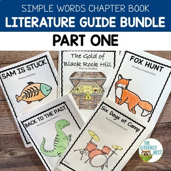 Preview of Simple Words Chapter Books Literature Guides Bundle Part 1 