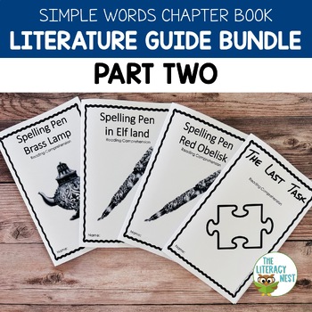 Preview of Simple Words Chapter Books Literature Guides Bundle Part 2 | Virtual Learning