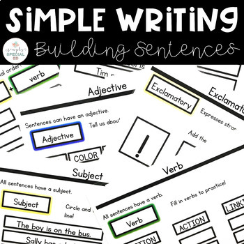 Preview of Writing Sentences | Special Education | Sentence Builders