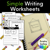 Simple Writing Worksheets Printable: Special Education, Autism