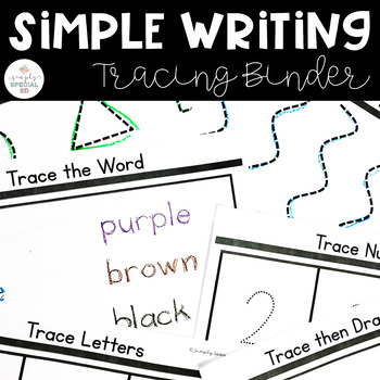 Preview of Pre-Writing Tracing Binder | Special Ed