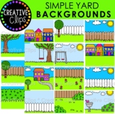 Simple Yard Background Clipart: Backyard Clipart