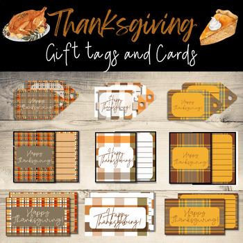 Preview of Simple and Classic Thanksgiving Gift Tags and Cards Low Prep
