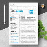 Simple and Clean Resume Template for Content Marketer