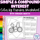 Simple and Compound Interest Coloring Worksheet