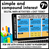 Simple and Compound Interest Digital Math Activity | Finan
