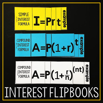 Preview of Simple and Compound Interest Flippables | Math Foldables