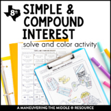 Simple and Compound Interest Coloring Activity | Personal 