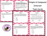 Simple and Compound Interest Task Cards