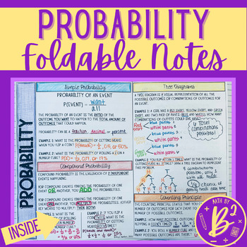 Preview of Simple and Compound Probability Foldable Notes