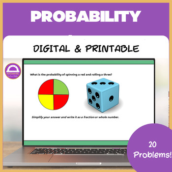 Preview of Simple and Compound Probability Math Resource Digital and Printable