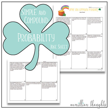 Preview of Simple and Compound Probability - St. Patrick's Day Joke Sheet