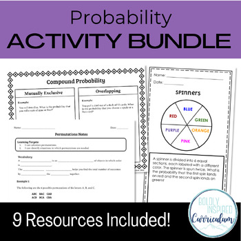 Preview of Simple and Compound Probability Unit Bundle