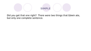 Preview of Simple and Compound Sentence Review and Practice