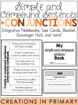 Compound Sentence Foldable - FANBOYS - Grammar Journal/Notebook