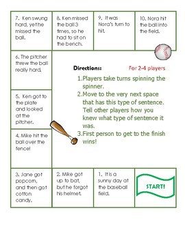 Simple and Compound Sentences Game (with Conjunctions) by M and M Resources