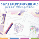 Simple and Compound Sentences Coloring Activity | Grammar 