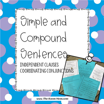 Preview of Simple and Compound Sentences Practice with digital option