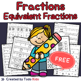Identifying and Equivalent Fractions - By Visual Models an