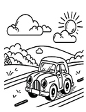 Simple and Fun Transportation Coloring Pages for Kids! FRE