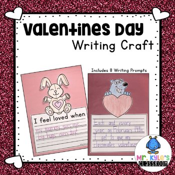 Preview of Simple and Fun Valentines Day Writing Craft!  Color, Write, Cut, and Paste!