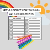 Simple and Minimal Rainbow Color Schedule and Task Organizers