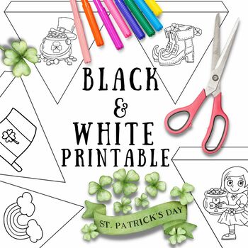 Preview of Simple banner | papercraft for st patricks  | March bulletin board|PRINTABLE pdf
