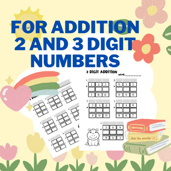Preview of Simple exercises for adding 2 and 3 digit numbers. Practice solving problems you