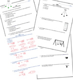 Simple harmonic motion and waves worksheets
