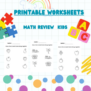 Preview of Simple link worksheets for kids
