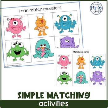 Preview of Simple Matching Activities for Special Education