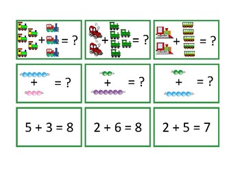 Preview of Simple mathematics for train enthusiastic children, Montessori