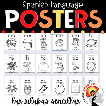 Preview of Simple Syllables in Spanish Posters Sílabas Sencillas