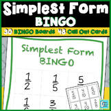 Simplifying Fractions Game BINGO
