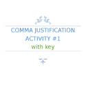 Simplified Comma Rules Activity Assessment Quiz MiniLesson
