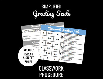 Simplified Grading Scale by The Virtually Simple Classroom | TPT
