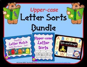 Preview of Simplified Letter Recognition Sorts Bundle (Upper-case)