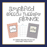 Simplified Speech Therapy Planner 2021-2022