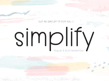 Preview of Simplify  2 family font