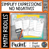 Simplifying Expressions 1 Math with Riddles Distance Learn