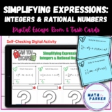 Simplify Expressions: Integers & Rationals - Digital Escap