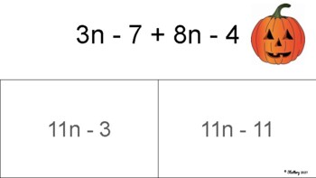 Preview of Simplify Expressions/Solve 1 step Equations