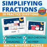 Simplify Fractions Boom Cards Distance Learning
