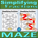 Simplify Fractions - Maze Worksheets
