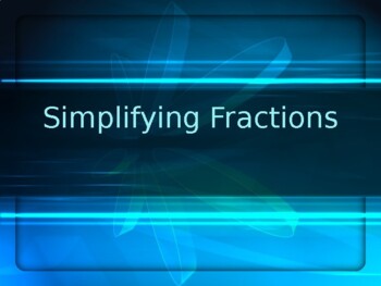 Preview of Simplify Fractions Song
